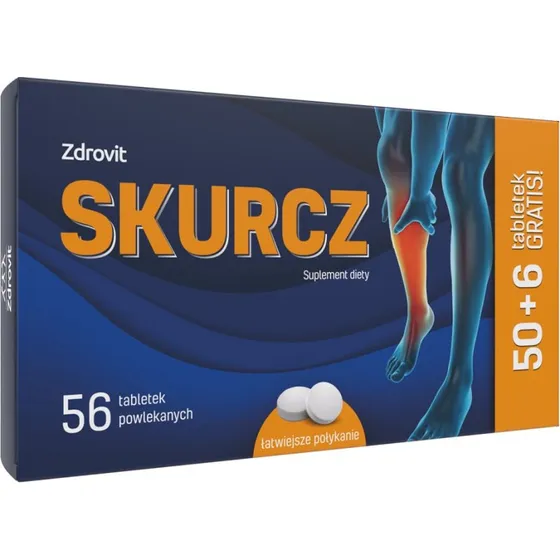 Zdrovit Skurcz suplement diety, 56 tabletek powlekanych