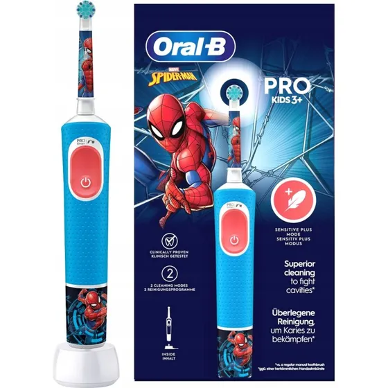 Oral-B Vitality Pro D103 Spiderman Szczoteczka Elektryczna Dziecica