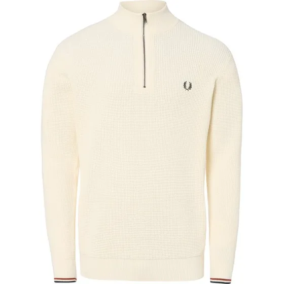 Fred Perry Sweter Typu Troyer Biały