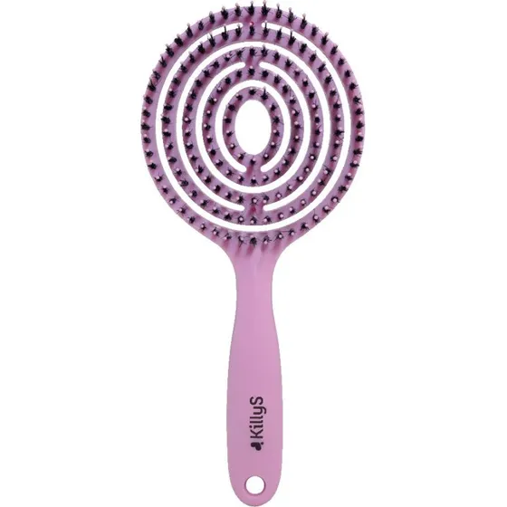 KillyS Ovalo Flexi Hair Brush - Owalna szczotka do włosów Pudrowy Róż