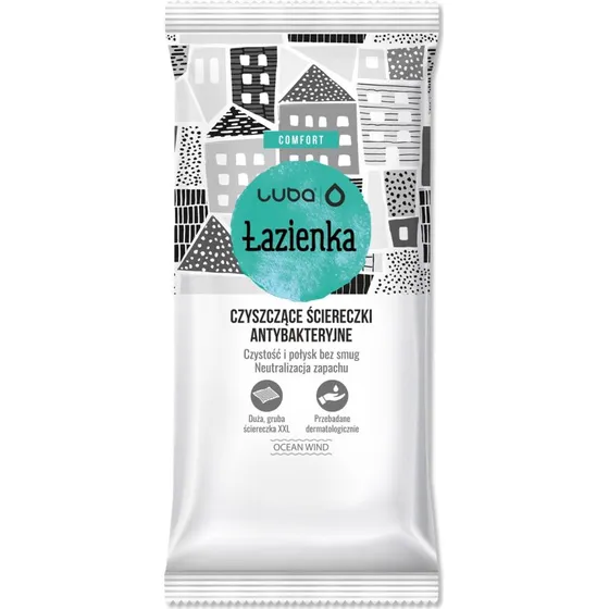 Luba Comfort ściereczki antybakteryjne do łazienki, 32 szt.