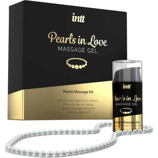 INTT Pearls in Love: zestaw żel do masażu 15ml + naszyjnik z pereł