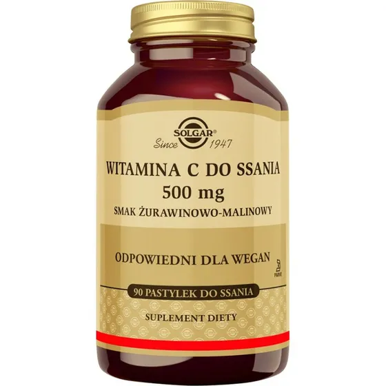 Solgar Witamina C 500mg 90 pastylek do ssania