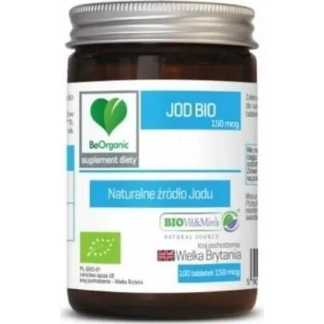 BeOrganic Jod Bio 150 mcg 100 tabletek