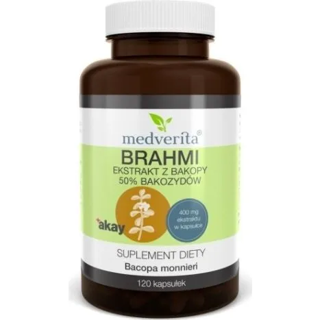 Medverita Brahmi Bacopa Monnieri 400mg 120 kapsułek