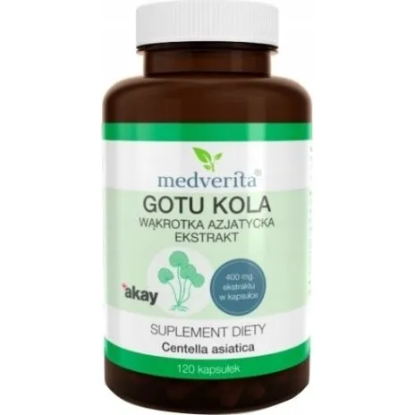 MEDVERITA Gotu Kola ekstrakt 20% 120 kapsułek