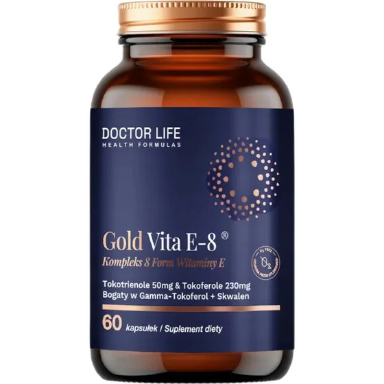 Doctor Life Gold Vita E-8 Kompleks 8 Form Witaminy E, 60 kaps.