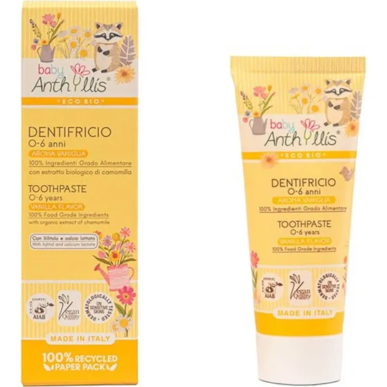 Baby Anthyllis Pasta do zbw bez fluoru, waniliowa, 75 ml