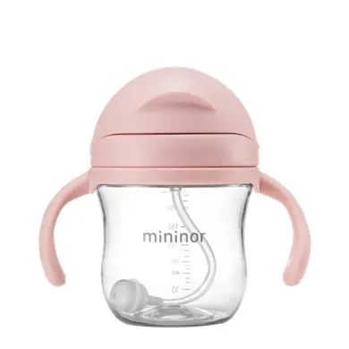 Mininor Global Straw Bottle Tritan 220ml Rosa