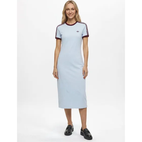 adidas Originals sukienka z dżerseju 3 Stripes niebieska, XS