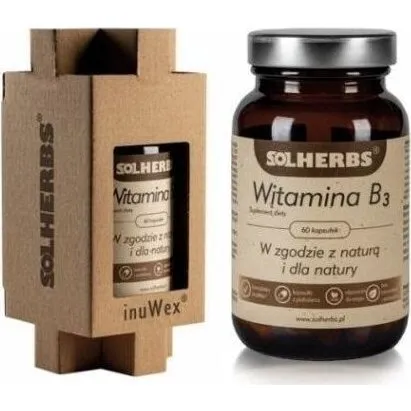 SOLHERBS Witamina B3 (Niacyna) 500 mg - 60 kapsułek