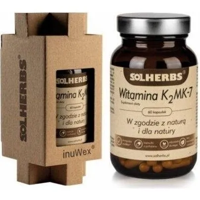 SOLHERBS Witamina K2 MK7 200 mcg - 60 kapsułek