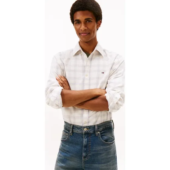 Tommy Jeans Koszula Sztruksowa Regular Fit - Biała