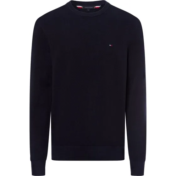 Tommy Hilfiger Sweter Męski z Bawełny Niebieski XL