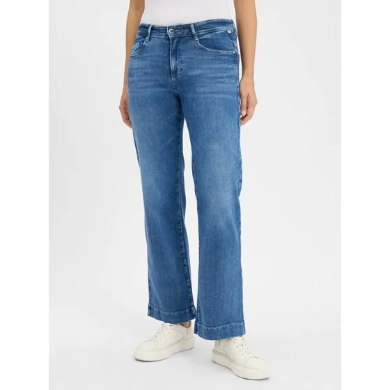 Brax Jeansy Wide Leg Maine niebieskie