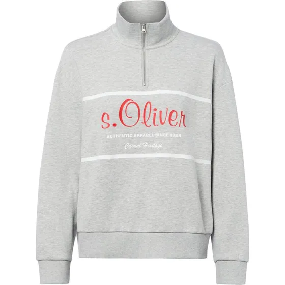 s.Oliver Bluza Troyer z logo szara