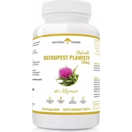 Altopharma Ostropest Plamisty 125mg Sylimaryna 120 kapsułek