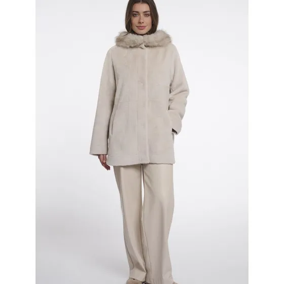 Rino & Pelle Kurtka ze sztucznego futra Mans beige