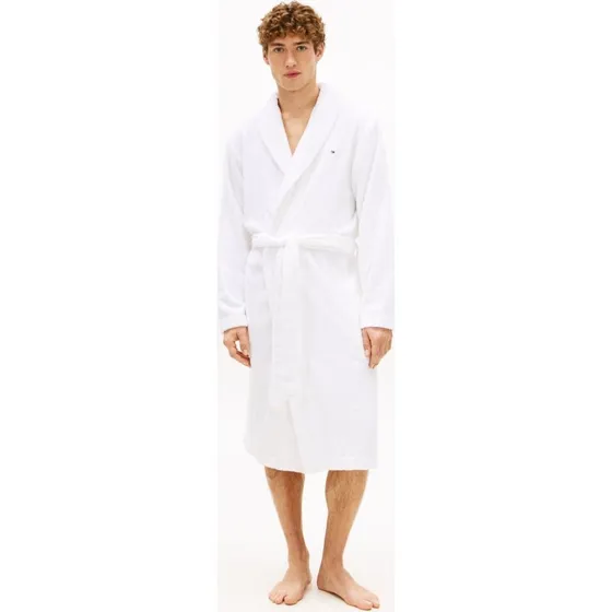 Tommy Hilfiger Szlafrok Męski Biały, Frotte, M
