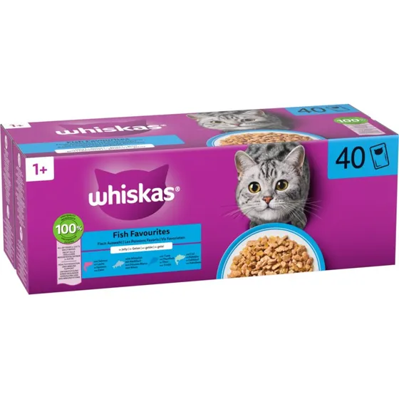Whiskas 1+ Adult Ryba w galarecie, 40 x 85 g