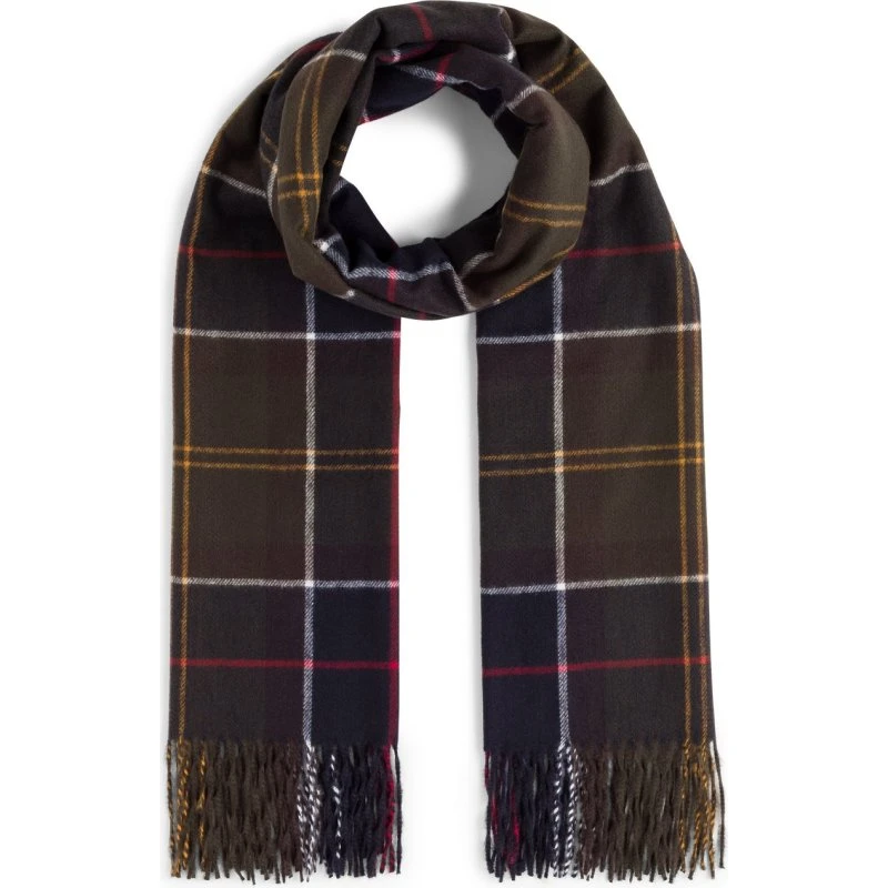 Barbour Szalik Hailes Zielony, Wzór w Kratę