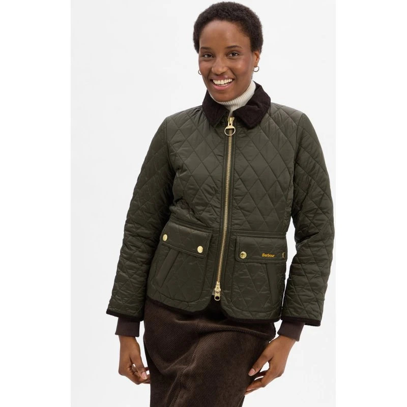 Barbour Kurtka Pikowana Beadnell - Zielona