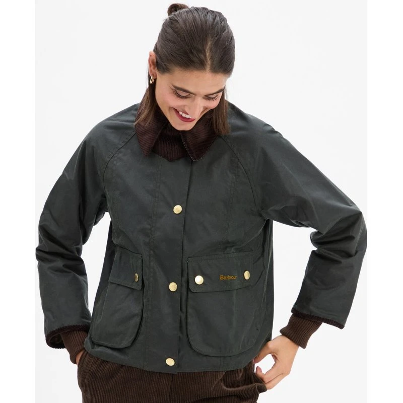 Barbour Kurtka Woskowana Beadnell - Zielona