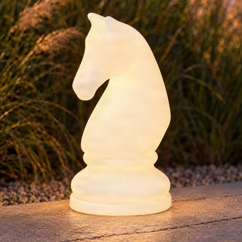 Lampa stojąca LED Lucande Gambi – skoczek szachowy, CCT, IP44