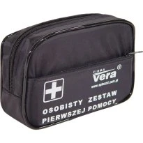 Apteczka Osobisty zestaw pierwszej pomocy – czarna saszetka z zamek błyskawicznym