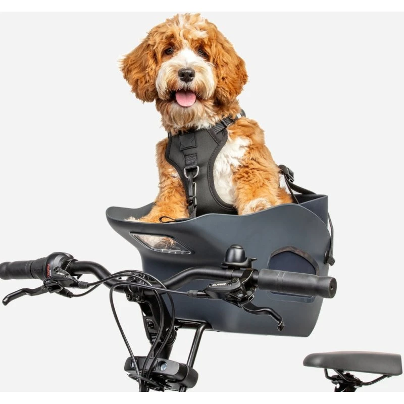 Kvisp Koszyk Rowerowy dla Psa Midnight Gray M