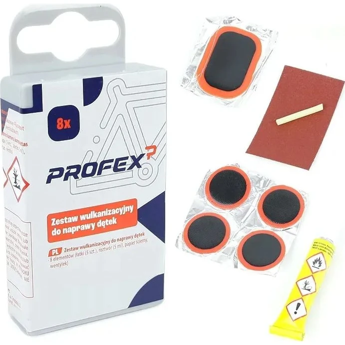 Profex Zestaw Wulkanizacyjny 8-częściowy z klejem 5 ml