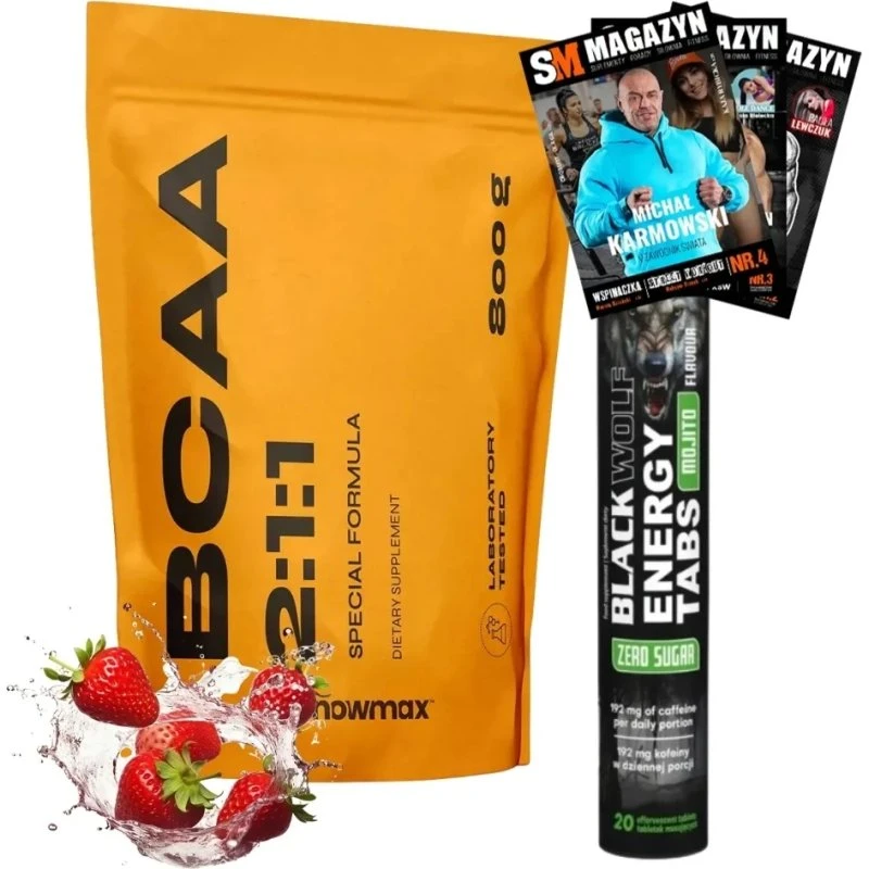 Nowmax BCAA 2:1:1 500 g – Aminokwasy do regeneracji i budowy mięśni