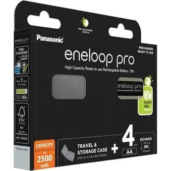 Panasonic Eneloop Pro AA 2500 mAh, 4 szt. w boxie