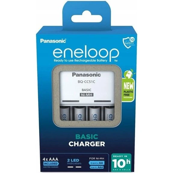 Panasonic Eneloop BQ-CC51 + 4x AAA 800mAh BK-4MCDE
