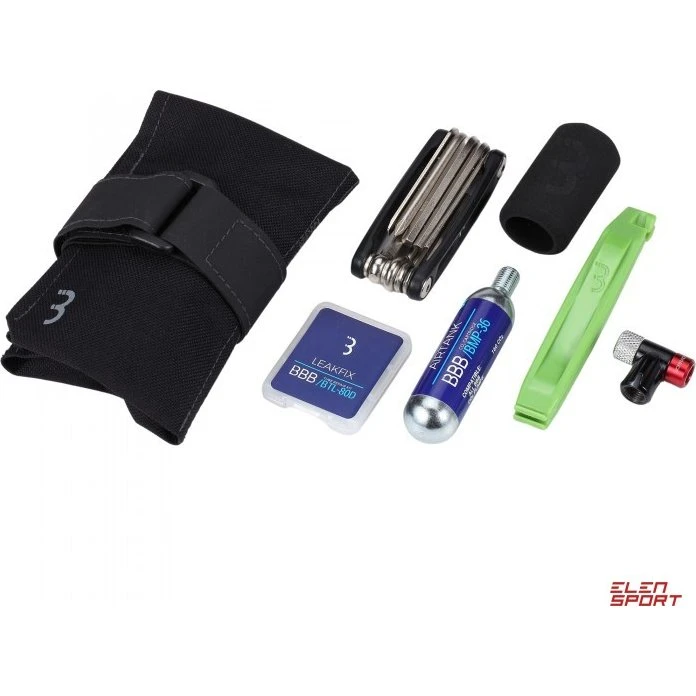 BBB COMBISET ROLPACK CO2 Kieszonka na kółkach z narzędziami czarna