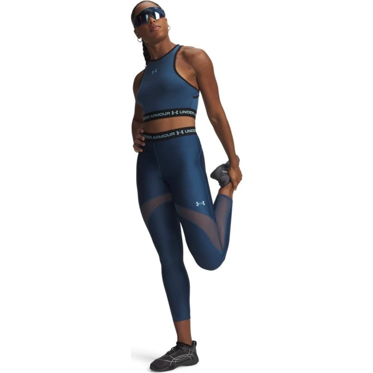 Under Armour HeatGear Mesh Legging Damskie Czarne