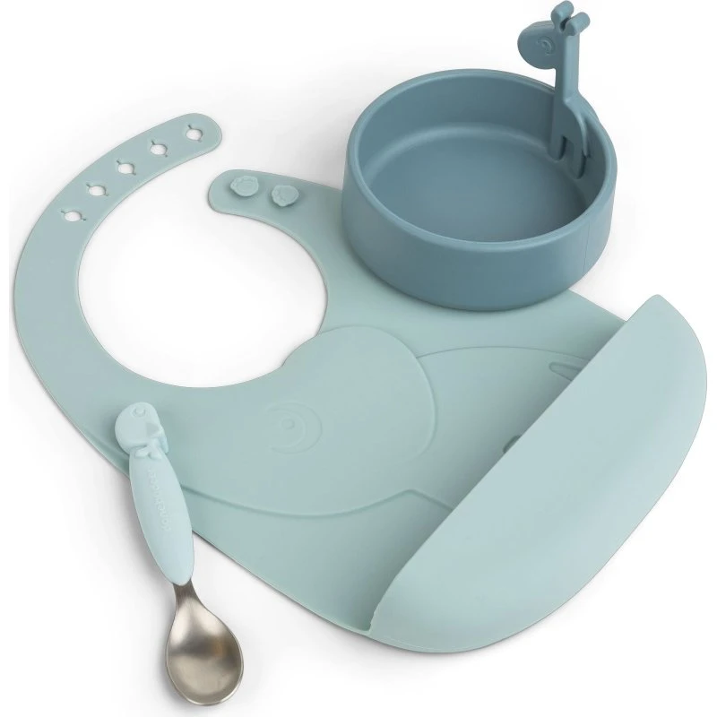 Done by Deer Peekaboo Zestaw Obiadowy Niebieski 3-el.