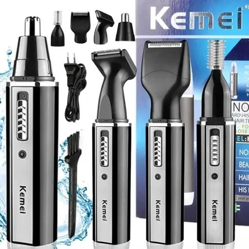 KEMEI Trymer 4W1 do brody, nosa, brwi, uszu