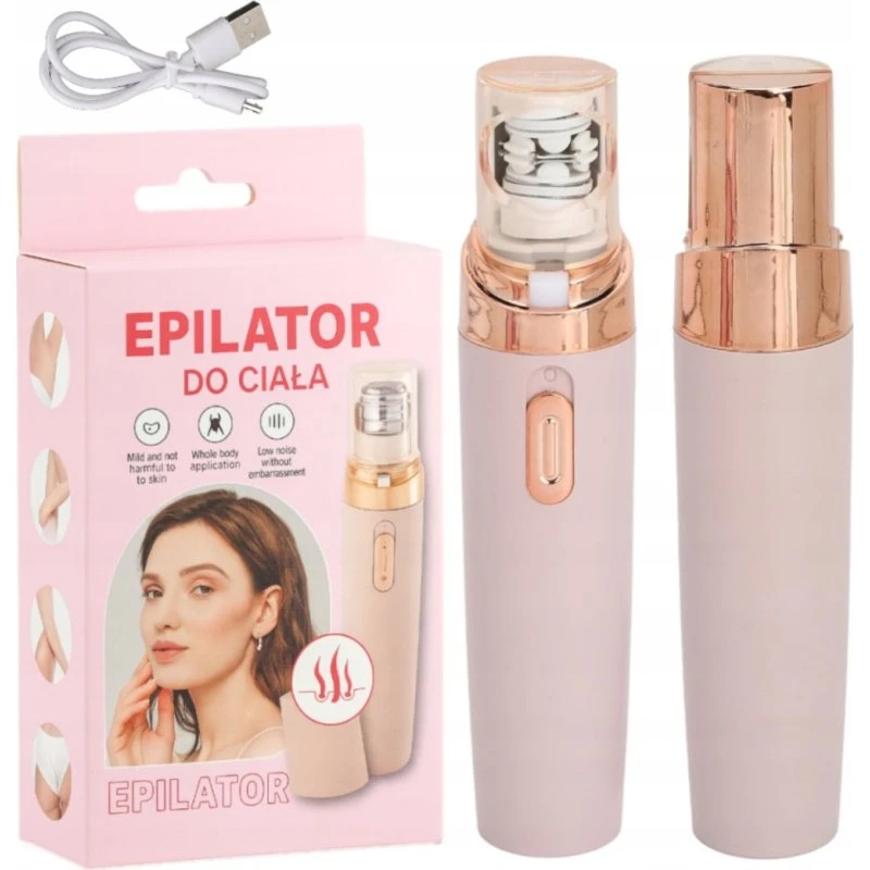 Epislik Epilator do twarzy i ciała, antybakteryjny, USB, dla wrażliwej skóry