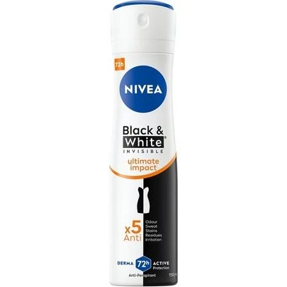 Nivea Black&White Invisible Ultimate Impact Antyperspirant Spray 150ml