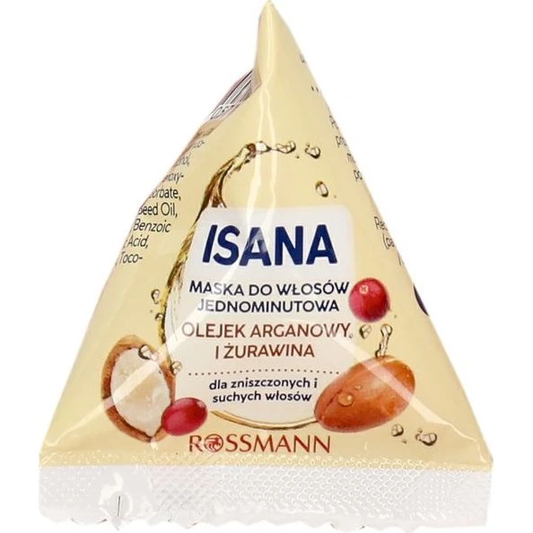 Isana Maska do Włosów Jednominutowa Olej Arganowy i Żurawina 25 ml