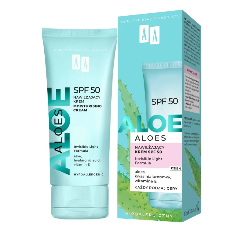 AA Aloes Nawilżający Krem SPF50 40ml