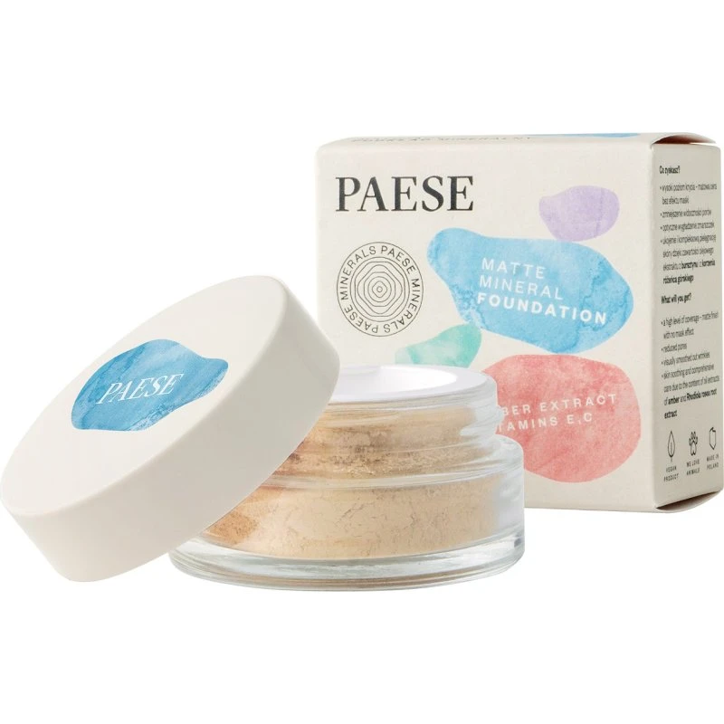 Paese Minerals Matujący podkład mineralny 102W Natural 7g