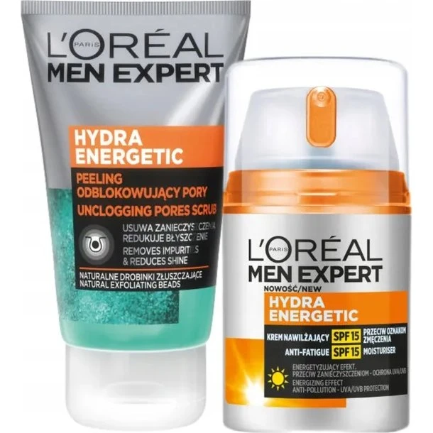 L'Oréal Men Expert Krem z SPF 15 + Peeling do Twarzy