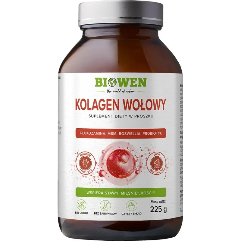 Biowen Kolagen Wołowy Typu I, II, III 225 g