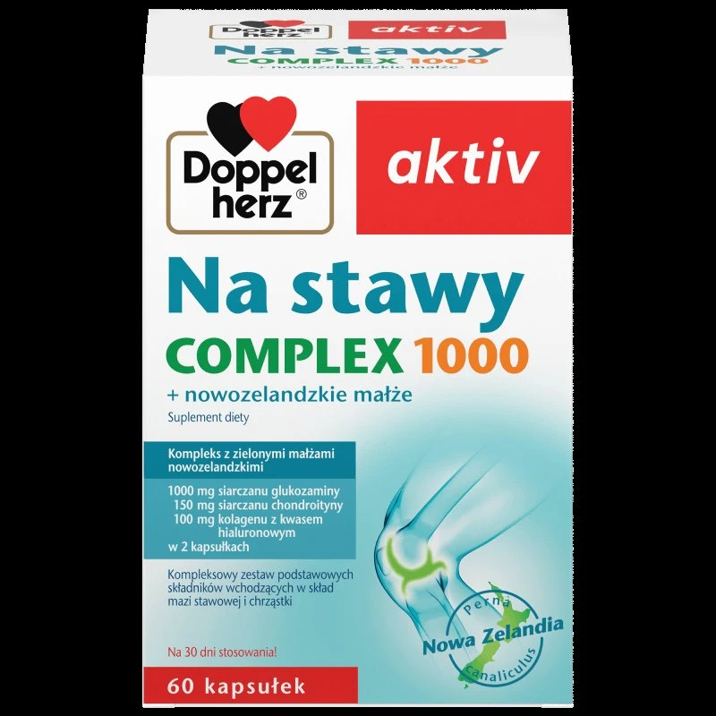 Doppelherz® aktiv Na Stawy Complex 1000 + Nowozelandzkie Małże 60 kapsułek