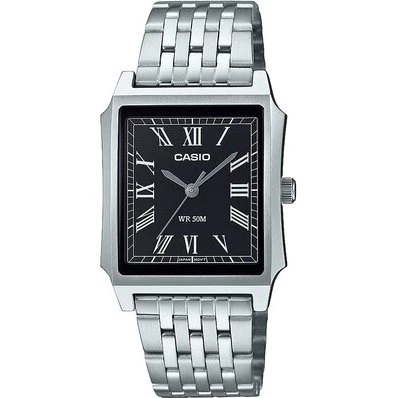 Casio Timeless MTP-B190D-1BVEF Zegarek Srebrny ze Stali Nierdzewnej