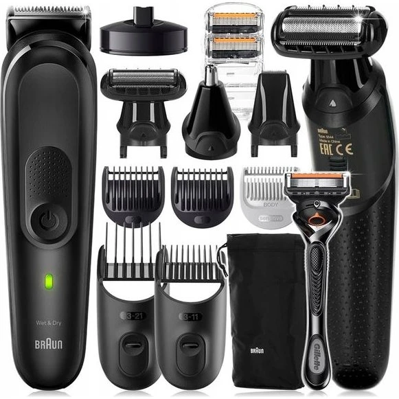 Braun MGK7WCA Trymer 10w1 + Golarka + Nasadki