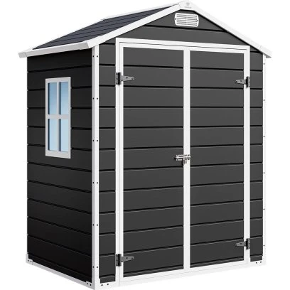 NORDVIC Vidar 180×133 cm, domek ogrodowy z tworzywa, Cold Grey