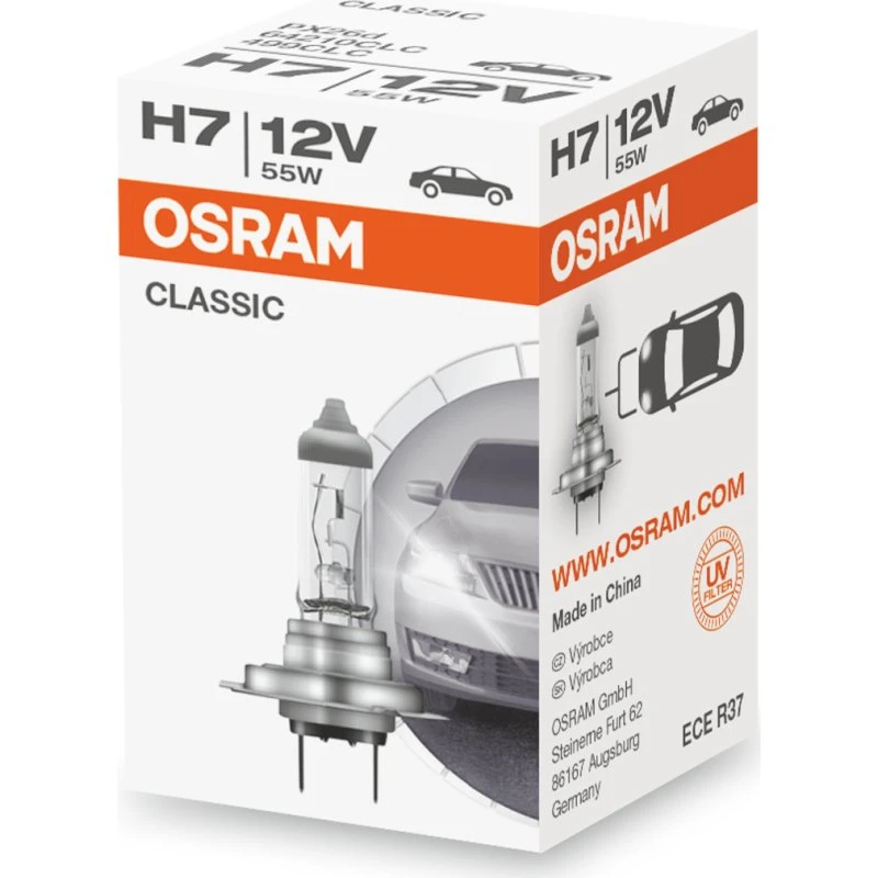 Osram H7 12V 55W 1500 lm PX26d R37